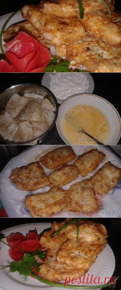 Камбала, жареная в льезоне