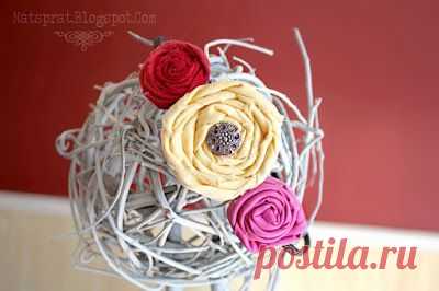 NatSprat: Rolled Fabric Rosette Headband Tutorial!!!