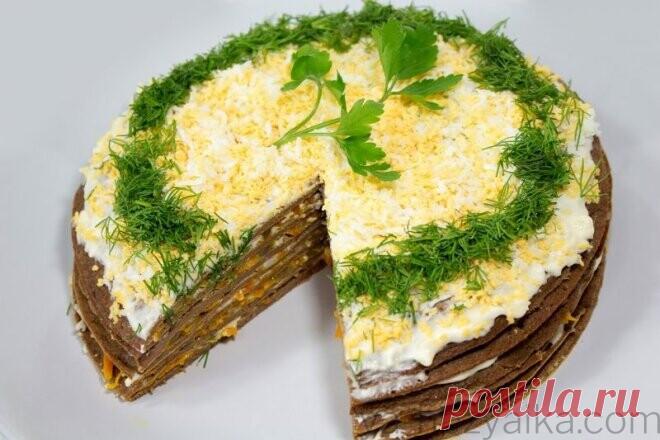 Печеночный торт из куриной печени. Печеночный торт из куриной печени рецепт с фото пошагово