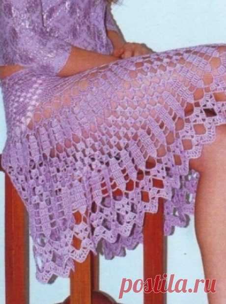 Связать ажурную юбку