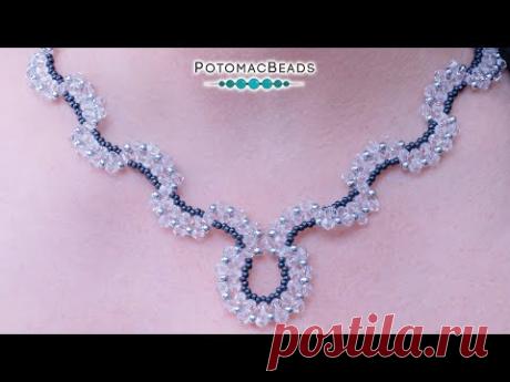 Crystal Serpent Necklace - DIY Jewelry Making Tutorial by PotomacBeads