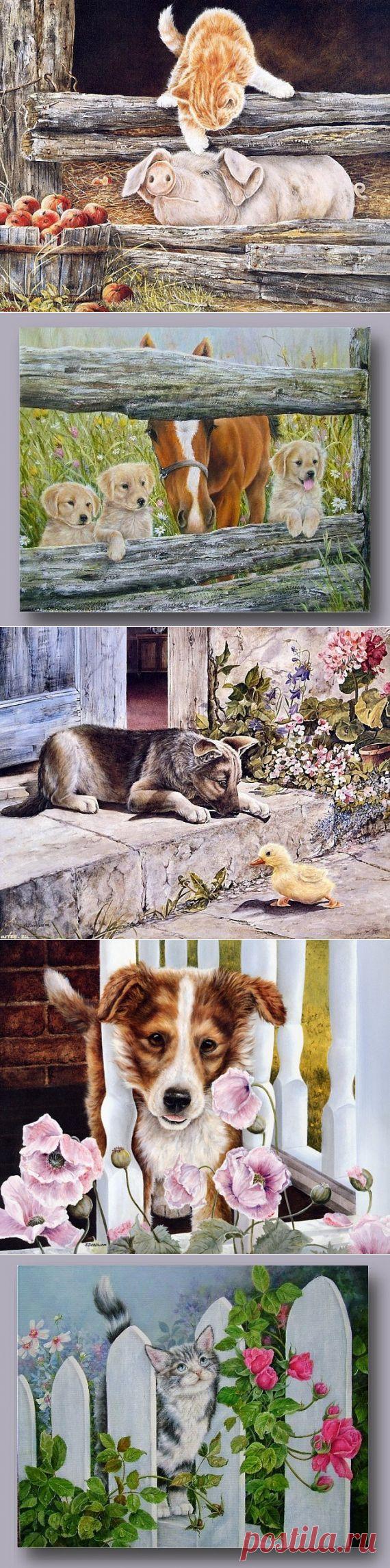 Картинки. Милые животные. / Декупаж / Декупаж. Мастер-классы