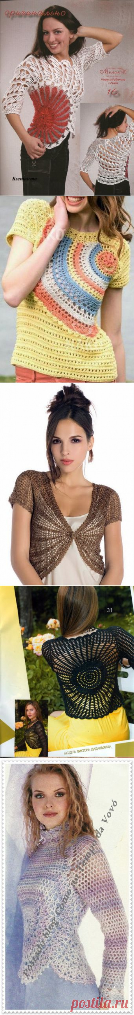 Летняя блуза — асимметрия всегда эффектна! — Рукоделие
Схемы к моделям прилагаются