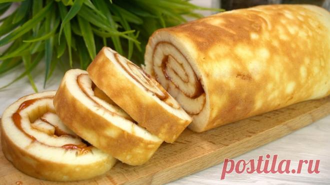 Рулет к чаю без духовки, на сковороде. Делюсь рецептом | Готовим с Калниной Натальей | Яндекс Дзен