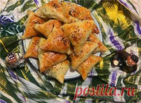 Слоёная узбекская самса в домашних условиях! Очень вкусно-попробуйте!