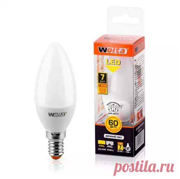 Тест-обзор LED лампы WOLTA свеча 7 Вт 25SC7E14