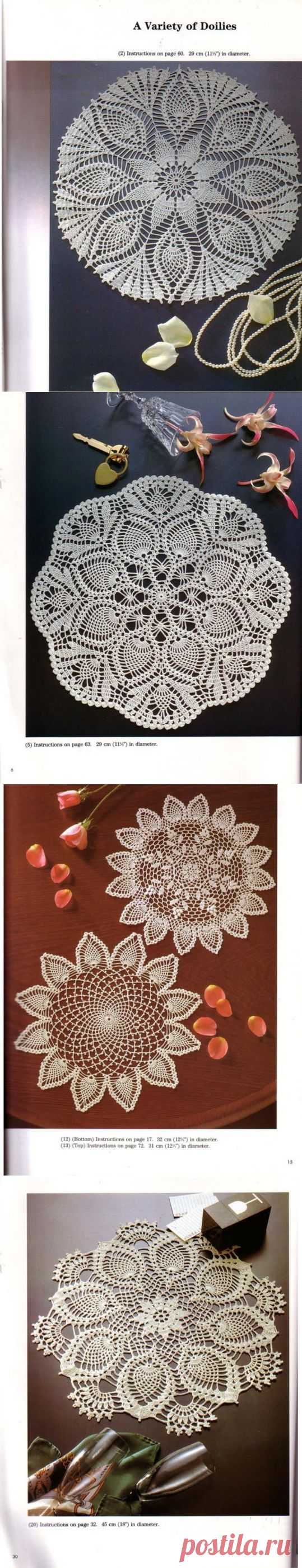 Журнал Pineapple Lace. Вязаные Салфетки. Схемы..