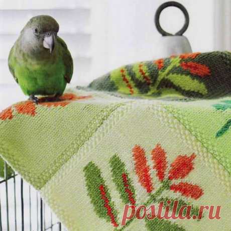 Оригинальная накидка «Листья» в технике пэчворк спицами | Paradosik_Handmade | Яндекс Дзен
