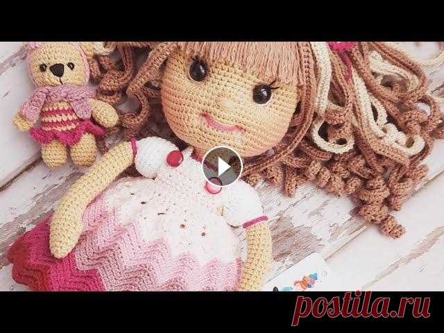 Юбка для куклы крючком ! Узор 'волна' Мой инстаграм...