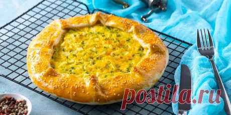 ОТКРЫТЫЙ ПИРОГ С СЫРОМ И ЯЙЦОМ
