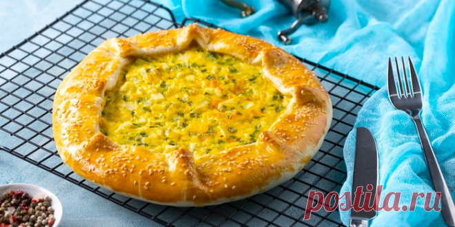 ОТКРЫТЫЙ ПИРОГ С СЫРОМ И ЯЙЦОМ