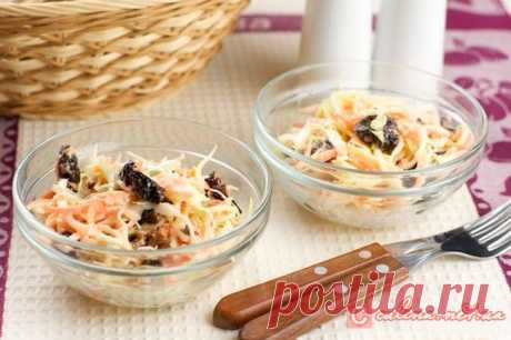 Салат из белокочанной капусты с фруктами | вкусные овощные блюда