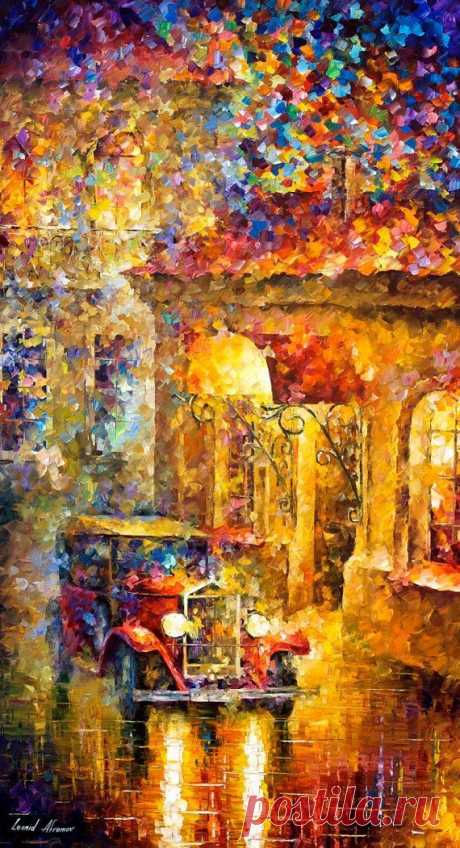 Last Cab — PALETTE KNIFE Cityscape Modern Wall Art Deco Textured Oil Painting On…