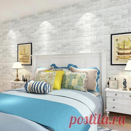 Глубоко тиснением 3D кирпичная стена бумаги современный старинные кирпичные камень выкройки обоев для гостиной облицовка стен декор купить на AliExpress