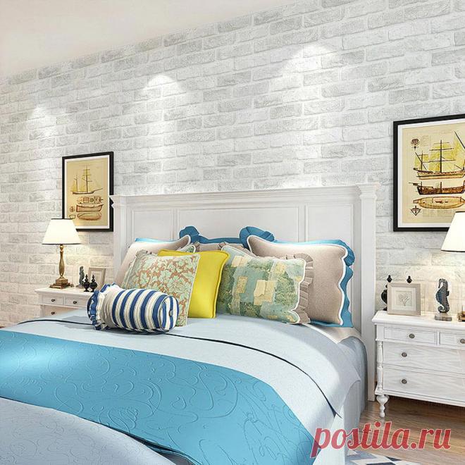 Глубоко тиснением 3D кирпичная стена бумаги современный старинные кирпичные камень выкройки обоев для гостиной облицовка стен декор купить на AliExpress