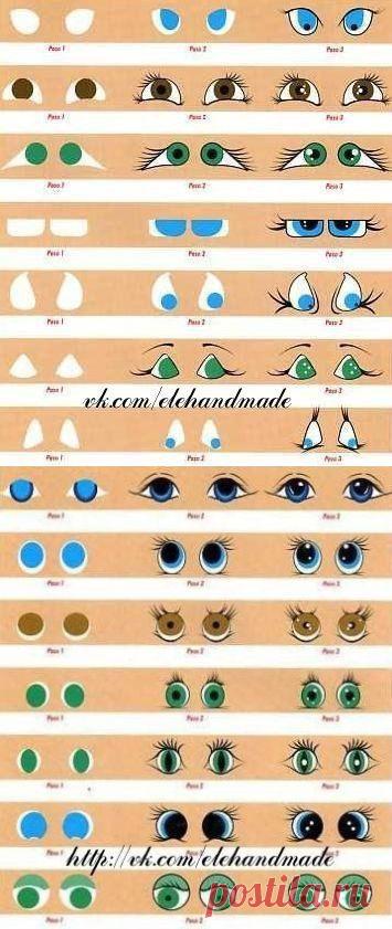 как можно нарисовать глазки