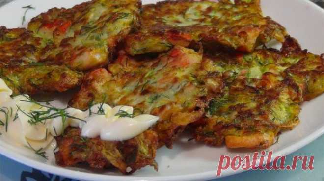 Самые вкусные,нежные оладушки из кабачков с сыром