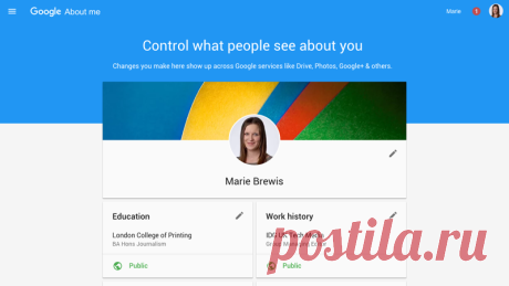 Компания Google представила сервис About me - Новости - theRunet