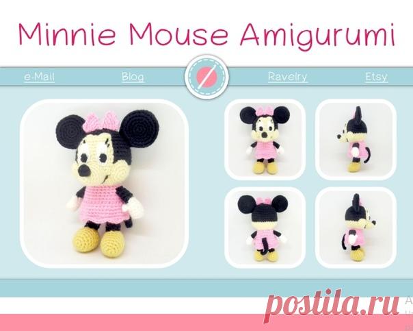 #герои_мультфильмов_ЛА
Очаровашка Минни Маус 
автор: i crochet things (свободное описание) 
перевод: Юнии Филоновой
