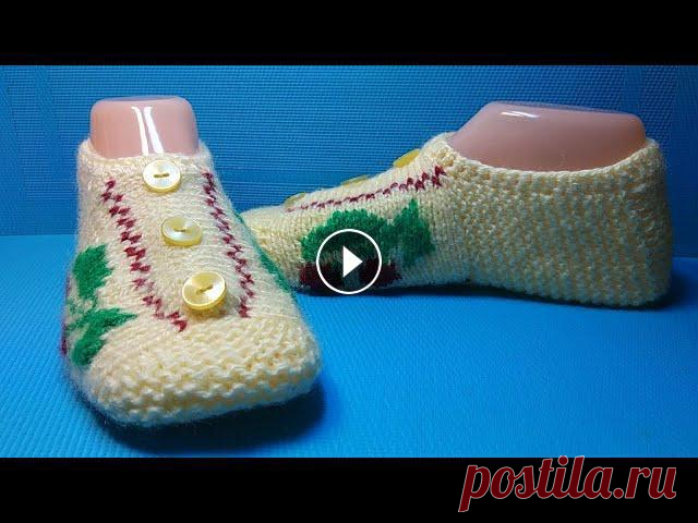 Мягкие тапочки для дома/ Следки с орнаментом "вишенки"  #691 Мягкие тапочки для дома/ Следки с орнаментом "вишенки" #691...