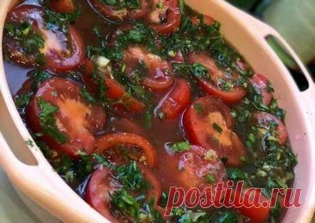 Вкусная закуска и отличный рассол от похмелья. Помидоры маринованные в томате