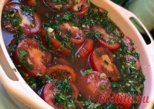 Вкусная закуска и отличный рассол от похмелья. Помидоры маринованные в томате
