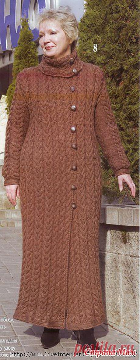 Длинное теплое пальто с асимметричной застежкой.: Дневник группы &quot;ВЯЗАНАЯ МОДА+ ДЛЯ НЕМОДЕЛЬНЫХ ДАМ&quot; - Страна Мам