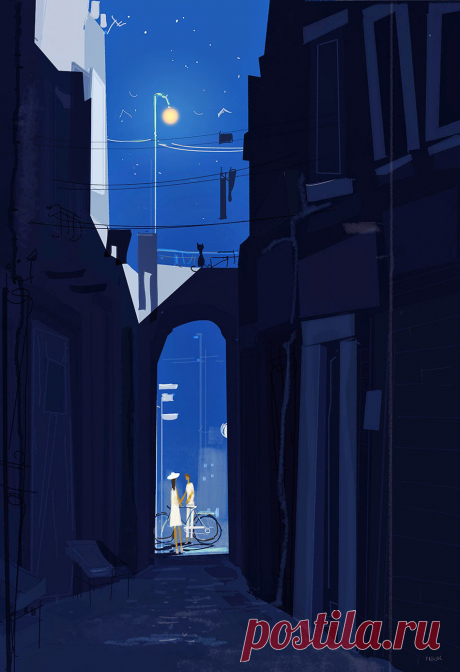 Волшебство ночи... Художник Паскаль Кэмпион (Pascal Campion).