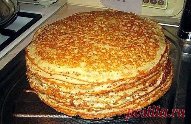 Рецепт блинов на кефире, которые получаются даже у тех, у кого они не получаются никогда) 

Ингредиенты 

пол-литра кефира или простокваши 
стакан молока 
1 яйцо 
1-2 столовые ложки сахара 
пол-чайной ложки соли 
чайная ложка соды 
мука 
растительное масло 

Способ приготовления 

В кастрюлю наливаем подогретый до теплого, но не горячего состояния кефир (или подогреваем в кастрюле).Туда же выкладываем сахар, муку, соль, соду, яйцо и тщательно размешиваем. Муки класть столь...