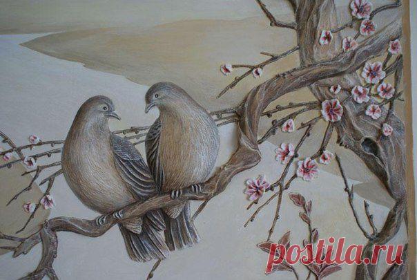 БАРЕЛЬЕФ как КАРТИНА, РУЧНАЯ РАБОТА. Вешай на стену и любуйся.