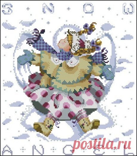 Snow angel GIRL – Схема вышивки крестом, скачать бесплатно! Скачать схему для вышивки крестиком «Snow angel GIRL» в хорошем качестве. Новые бесплатные схемы из рубрики «Дети» только на MyPatterns.ru!