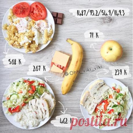 Меню на 1500 ккал 
Тут даже есть кусочек шоколада 
____ 
 Завтрак 
- макароны отварные (50 грамм в сухом виде/ либо 130 грамм примерно в вареном виде) 
- Яичница из двух яиц/омлет 
- Помидор грамм 80 (у пеня слегка поджарен) 
- Молочный шоколад 25 грамм (у меня Ritter Sport) 
КБЖУ 508/23,9/21,8/52,4 
 Перекус 
- Банан 100 грамм 
- Один хлебец с сыром 20 грамм и помидорка 
КБЖУ 207/7,9/6,2/28,5 
 Обед 
- Куриный белковый тортик, 100 грамм (рецепт ниже) 
- Отварной рис (50 г...