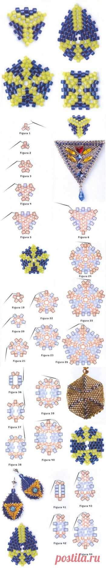 Геометрические фигуры из бисера / Основы бисероплетения / Biserok.org