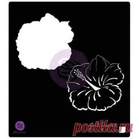 Prima - Stencil - Hibisco de 6 "x6" de Jamie Dougherty Bloom