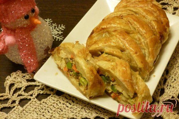 Пирог с куриной грудкой и зеленым горошком | Домашняя выпечка