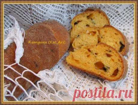 Батоны тыквенные с сыром, чесноком и укропом