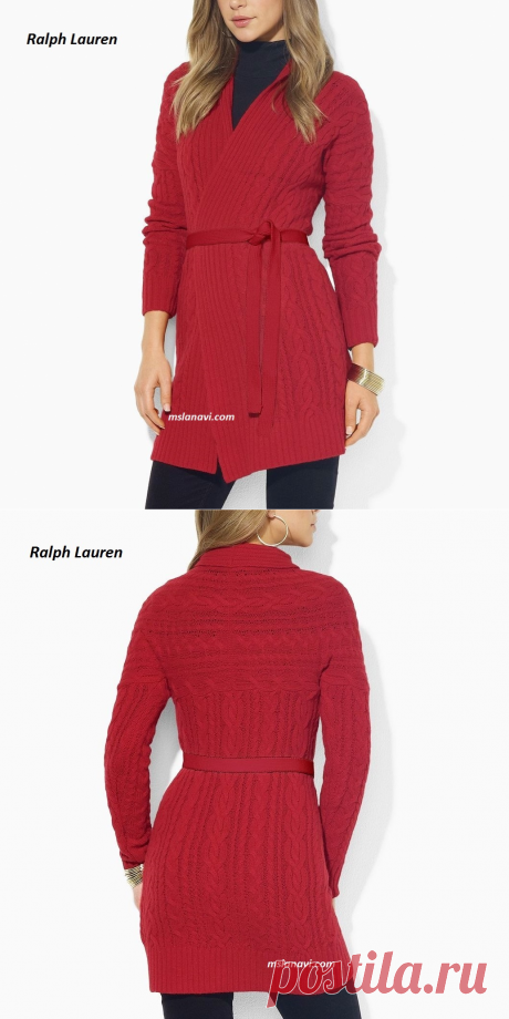 Красный кардиган | Вяжем с Лана Ви