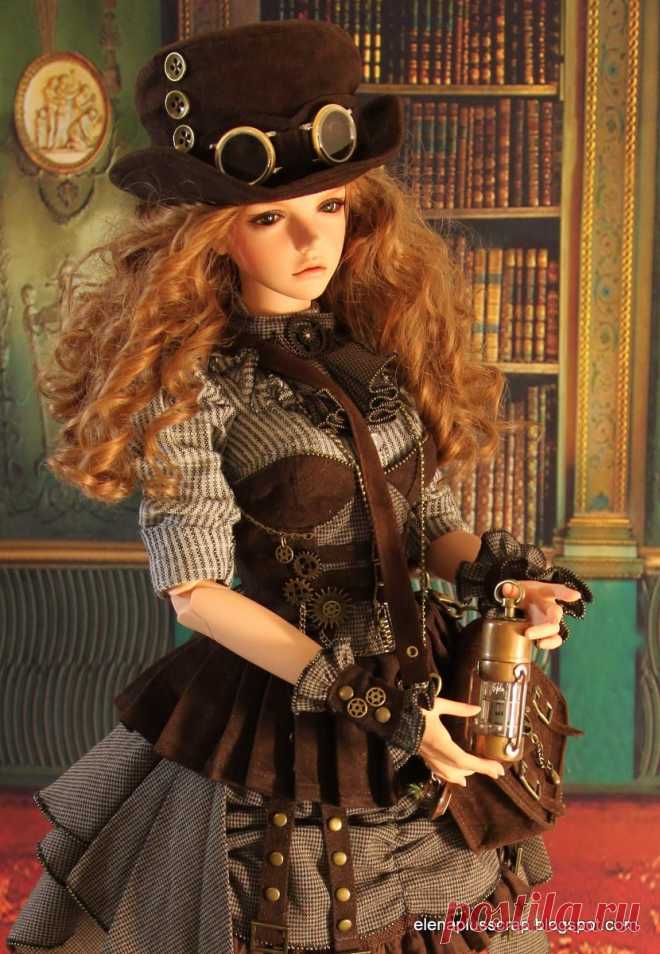 У в л е ч е н и е - с к р а п б у к и н г: BJD кукла-стимпанк