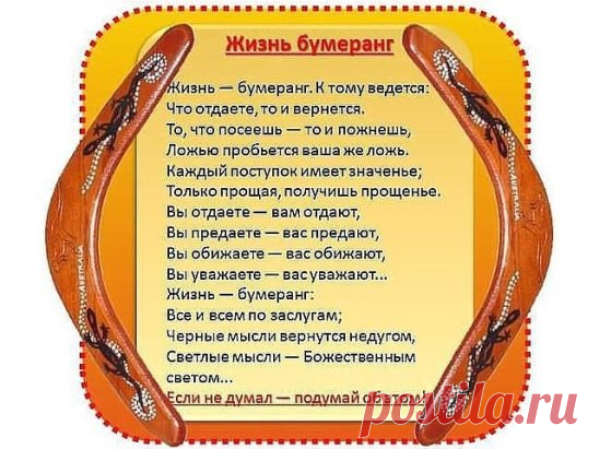 Жизнь бумеранг
