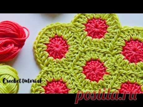 Шестиугольник крючком за 10 минут! Мотив крючком быстро! Crochet tutorial. Magicmornings