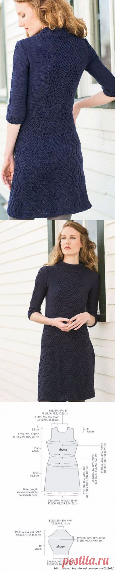 Платье спицами.