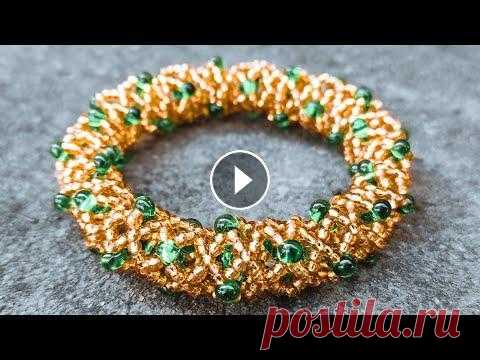Жгут из бисера иглой без замка / Браслет из бисера / Beaded bracelet / Needle string bead В этом видео уроке покажу как можно сплести жгут из бисера иглой для которого не понадобится замок! Браслет гибкий и тянется! Плетется легко и быстро!...