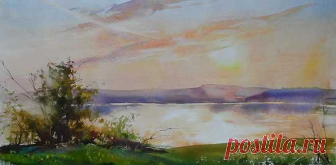 Илья Ибряев. Акварель.