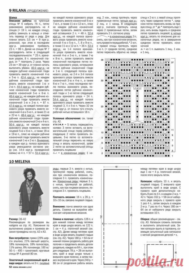 Журнал VERENA 6 - 2017. Вязание спицами от Burda