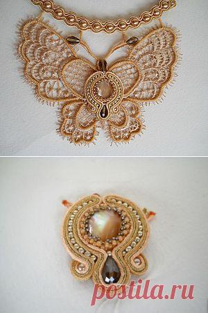 Мастер-класс: колье "Кружевная бабочка" - Ярмарка Мастеров - ручная работа, handmade
