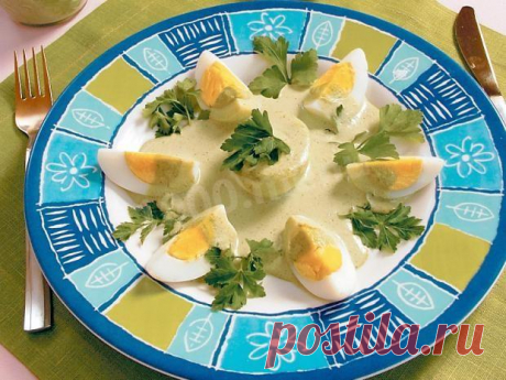 Яйца под зеленым майонезом рецепт с фото - 1000.menu