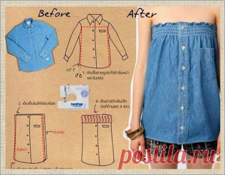 100 идей для переделки скучной джинсовой рубашки | МНЕ ИНТЕРЕСНО | Яндекс Дзен