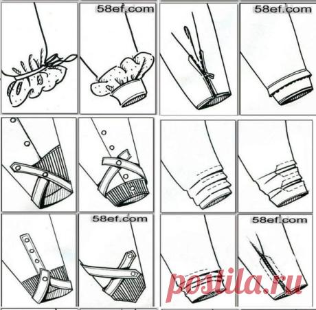 Варианты оформления низа рукава — Сделай сам, идеи для творчества - DIY Ideas