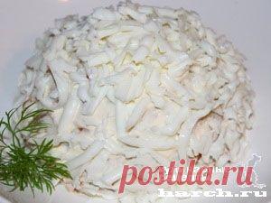 Салат с семгой “Снежки”