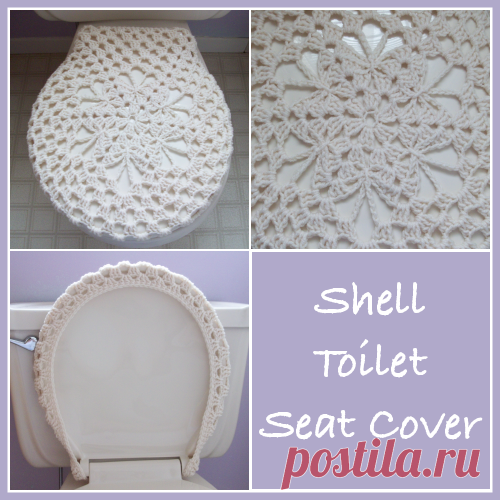 Shell Toilet Seat Cover ~ FREE Crochet Pattern